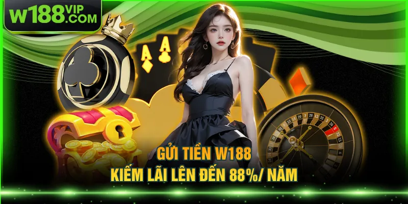 Gửi tiền W188 kiếm lãi lên đến 88%/ năm